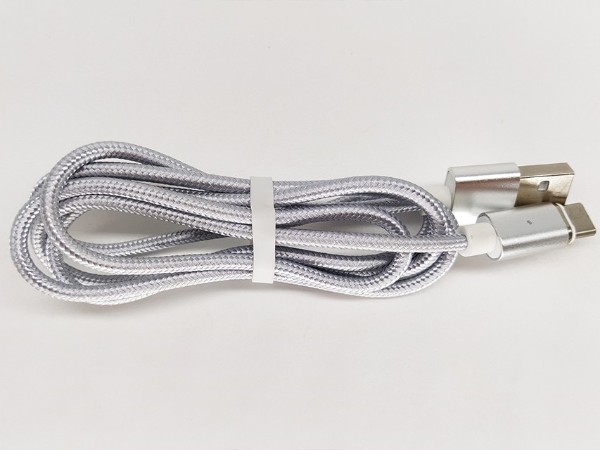 尼龍編織手機磁吸數據線，配備Micro/Type-C/Lightning三種磁吸頭